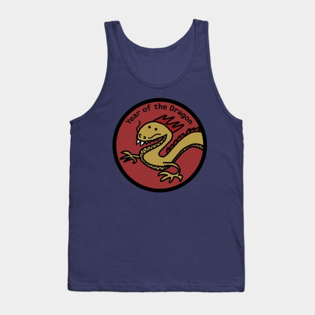 Year of the Dragon Portrait Tank Top by ellenhenryart